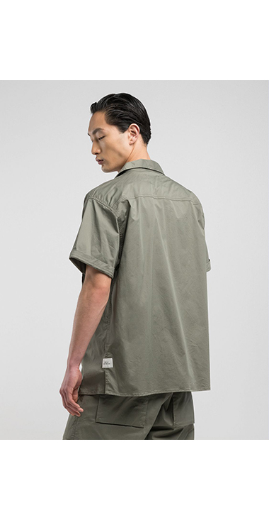 ストレッチコットンツイルボーリングシャツ 詳細画像